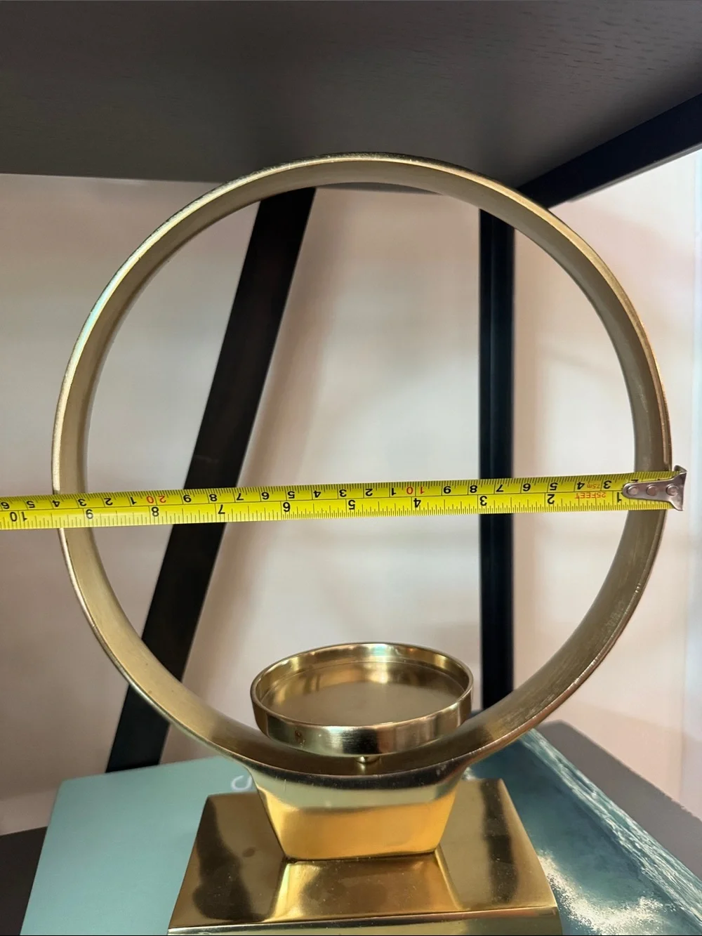 Gold Metal Circular Candle Holder - Home Accents